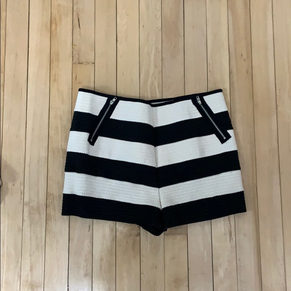 Black and white shorts